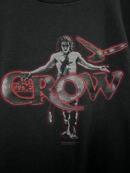 Vintage Y2K 2001 The Crow Movie Promo Goth 3D Puffy Logo Image T-Shirt Mens XL - Picture 3 of 10